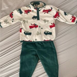Carter's Cozy Fleece Outfit with Red and Green Accents